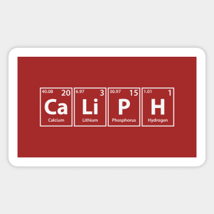 Caliph (Ca-Li-P-H) Periodic Elements Spelling Sticker